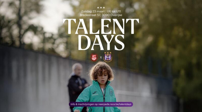 Talent Days RSC Anderlecht bij TEMPO Overijse