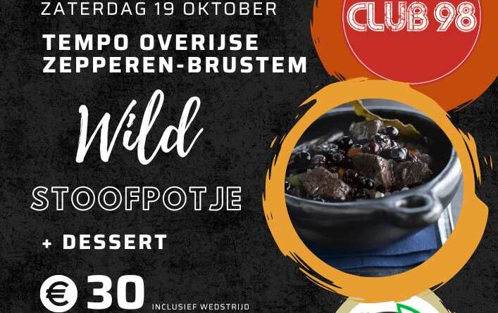 Brasserie CLUB98 – Wildstoofpotje op 19 oktober